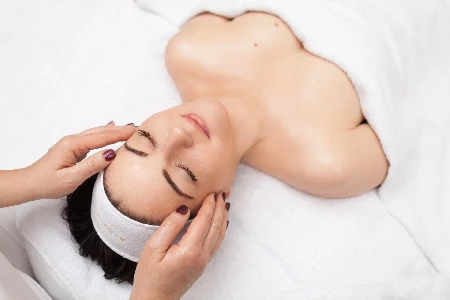 Relaxing facial massage